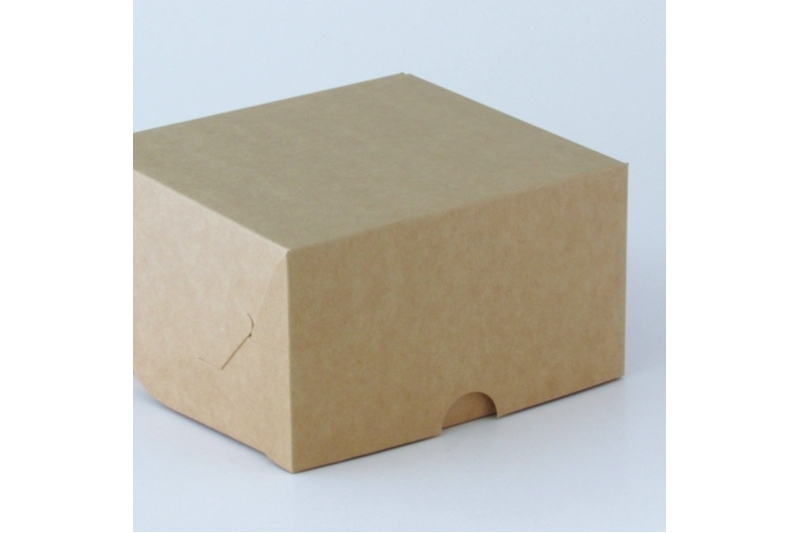 Коробка на 4 кекса без окна (белая/крафт)